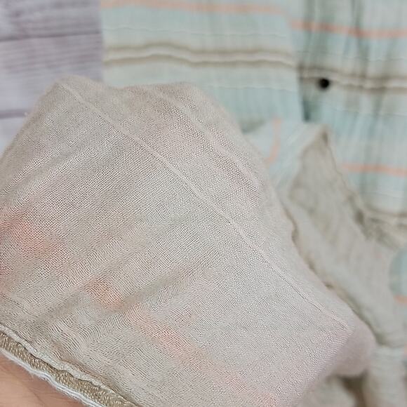 prAna Mint Plaid Button Front Buenos Dias T-Shirt Knee Length Dress Size Small - Picture 9 of 14